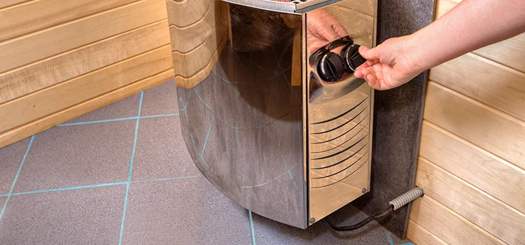 Floor-mounted sauna heater Installation in Peterborough, Ontario
