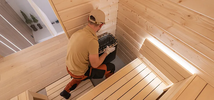Finnish Sauna Ceiling Installation in Peterborough, Ontario