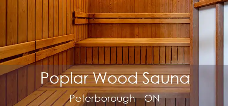  Poplar Wood Sauna Peterborough - ON